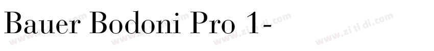 Bauer Bodoni Pro 1字体转换